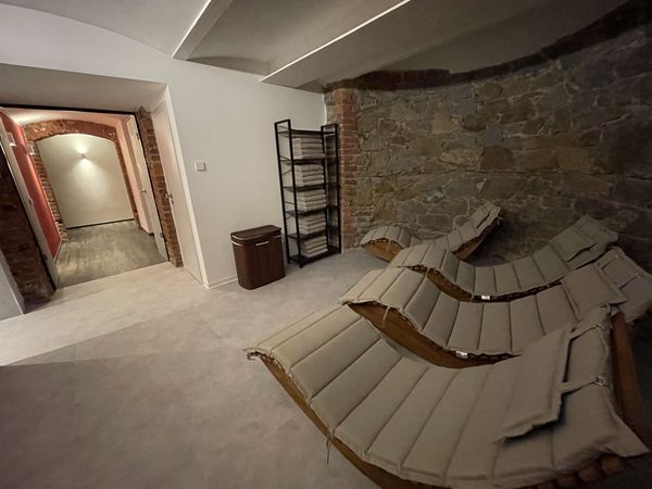 Relaxation area of the sauna in the Waldhaus